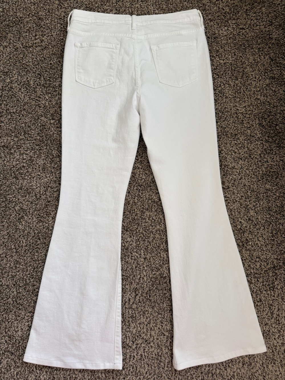 Frame White Jeans Flare Denim Size 32 Forever Karlie Womens Gold Button - Picture 4 of 9
